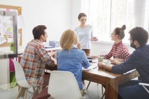 Weekly meeting in companies Think Room