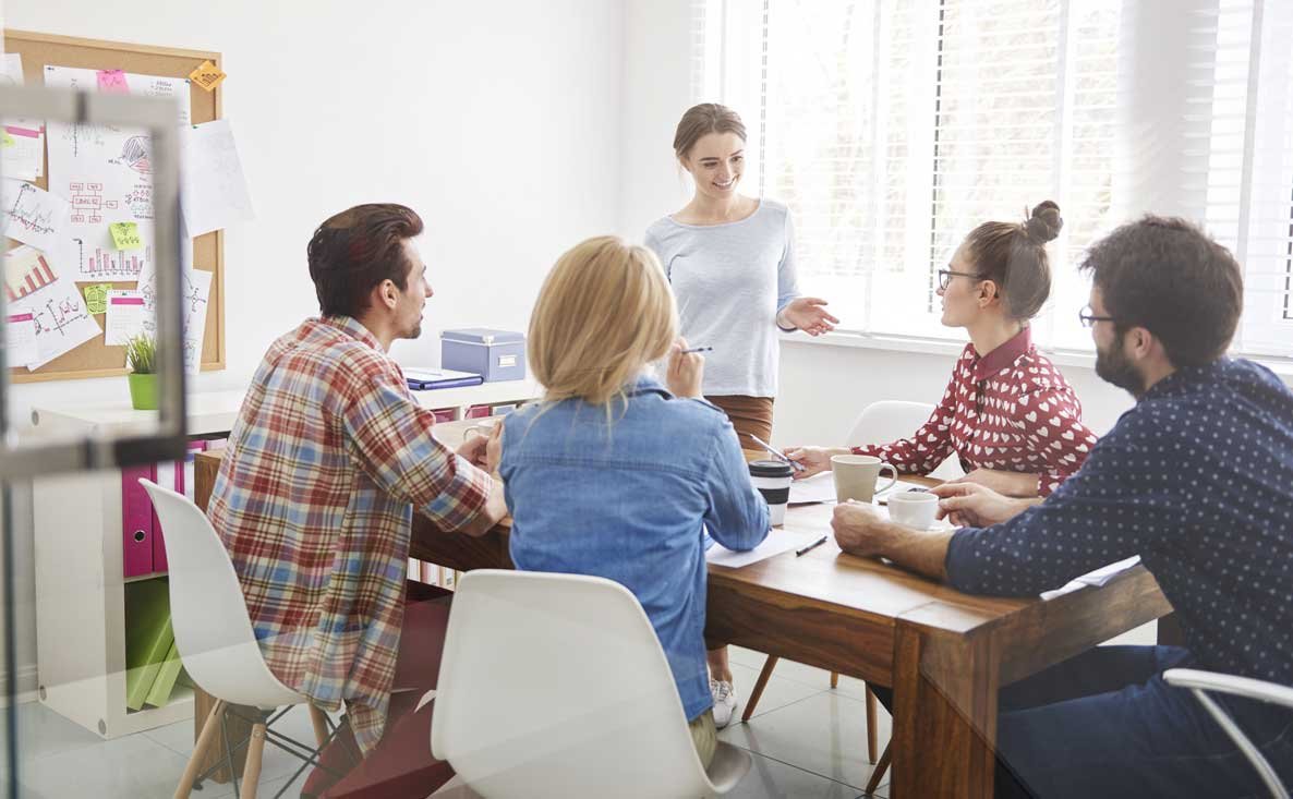 Weekly meeting in companies Think Room